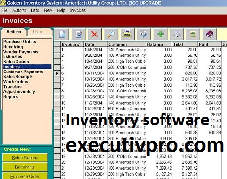 Inventory tracking software